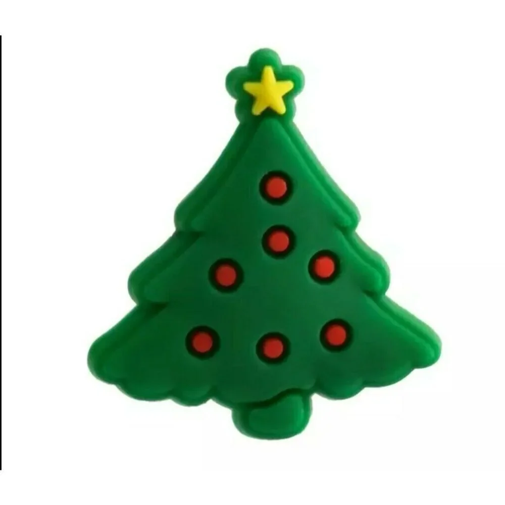 Christmas charms compatible Crocs Shoe set Of 8 grinch, santa, tree, snowman,